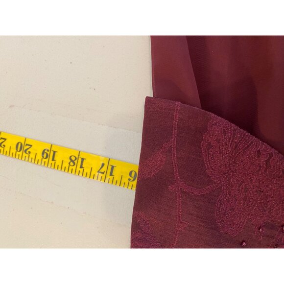 Cachet 2-Piece Formal Maci Dress Set & Jacket Beaded Size 12 Burgundy - Picture 10 of 13